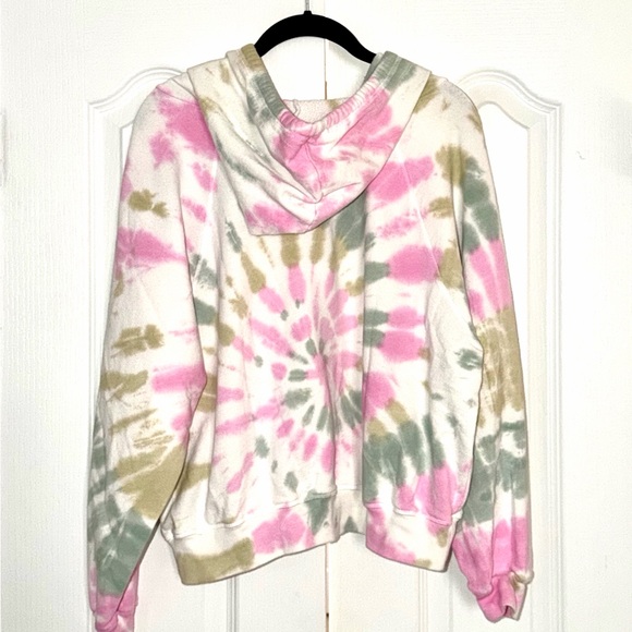 Billabong Tie-Dye Hoodie - Pink, Green, and Cream - Picture 2 of 3